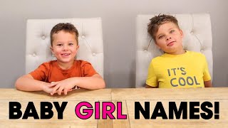 Ollie and Finn Choose Baby Girl Names
