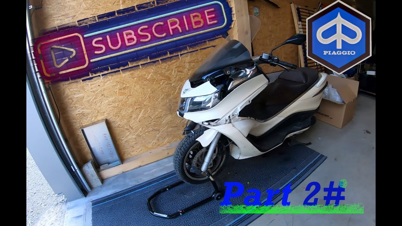 Piaggio X10 Part 2# | Repairing front damage - YouTube