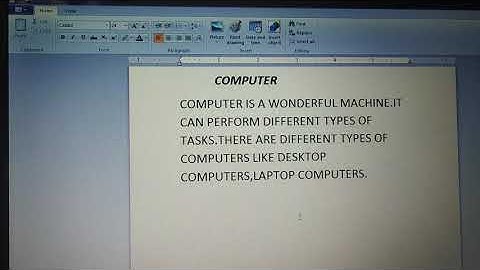 Class III Computer:-Wordpad