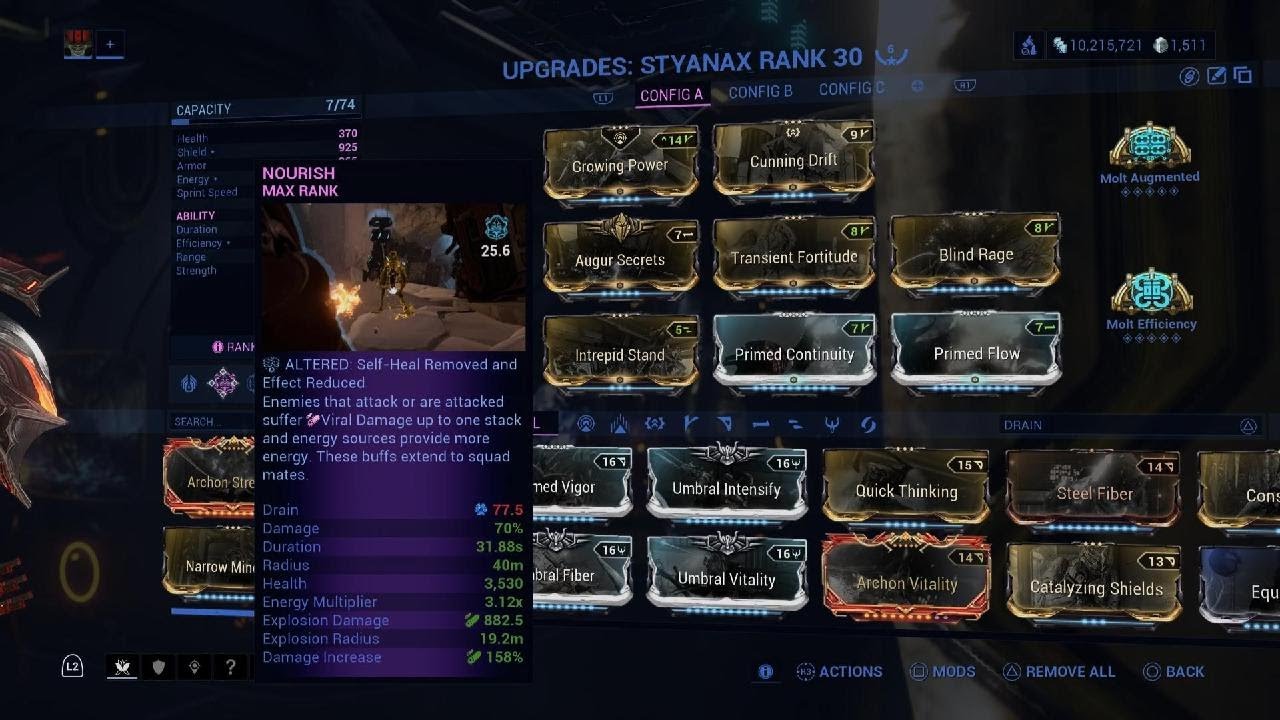 Maximum Investment Styanax - Warframe 2024