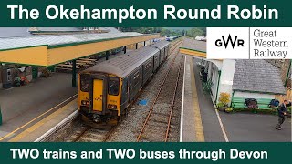 Exeter/Barnstaple/Bideford/Okehampton/Exeter  Two trains and two buses
