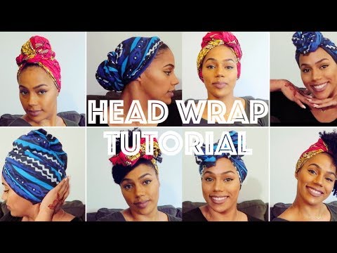 15 STYLES! No Pin Headwrap and Turban Tutorial with Asikara By Laura ...