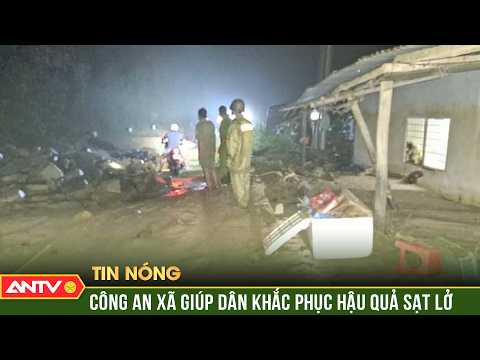 Lam Dong Commune Police work through the night to clear landslides and help residents stabilize t...
