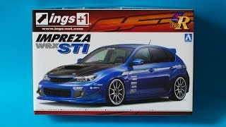 Aoshima 1/24 Subaru Impreza WRX STI ings+1 Model Kit Unboxing And Review