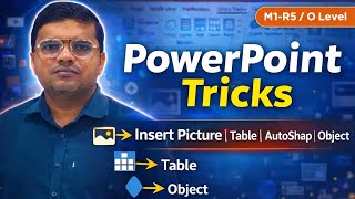 PowerPoint Insert Picture, Table, AutoShape &amp; Object Full Tutorial | O Level M1-R5