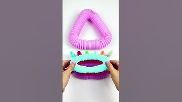 Very relaxing Robots Pop Tube😁 #asmr #satisfying #creative #poptubesound #diy #shorts #poptubeasmr