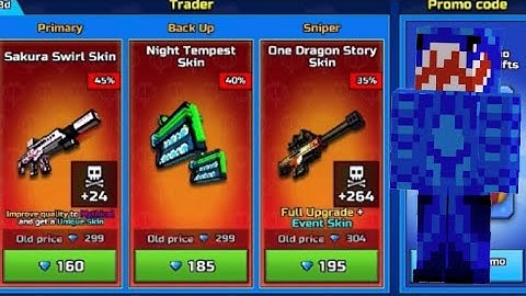 Trying out the new traders van weapons (Pixel Gun 3D)