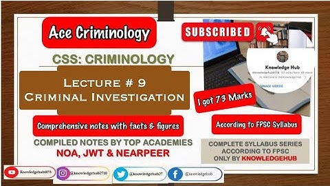 Criminal Investigation & Procedures| Intelligence operations|Forensic Investigation|Database tech