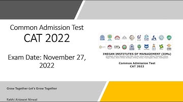CAT 2022 official notification out| Exam Date 27 November| Important Dates || Important Certificates