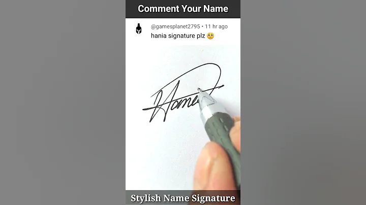 H Letter Signature Style | Hania #shorts