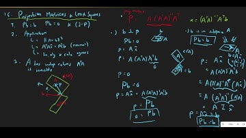 Lec16 Projection Matrices Least Squares