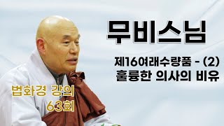 무비스님 - 법화경 강의 (63회). 제16,여래수량품 - (2). 훌륭한 의사의 비유