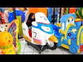 Mainan Anak Seru !!! Naik Odong Odong Mobil Polisi Di Mall - Fun Indoor Playground For Kids