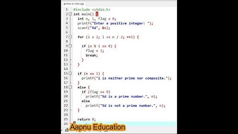 check whether a number is prime or not #shorts #primevalue #cprogram