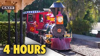 Disneyland Railroad - 4 Hour Train Ambience, Sights & Sounds 4K Pov
