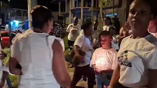 Opposition Leader Pennelope Beckles at the Candlelight Vigil for Mercedez Layne