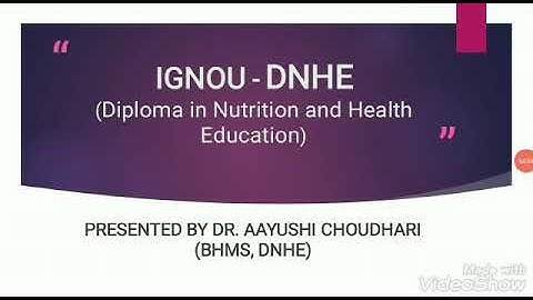 IGNOU DNHE Programme - Introduction (ODL mode)