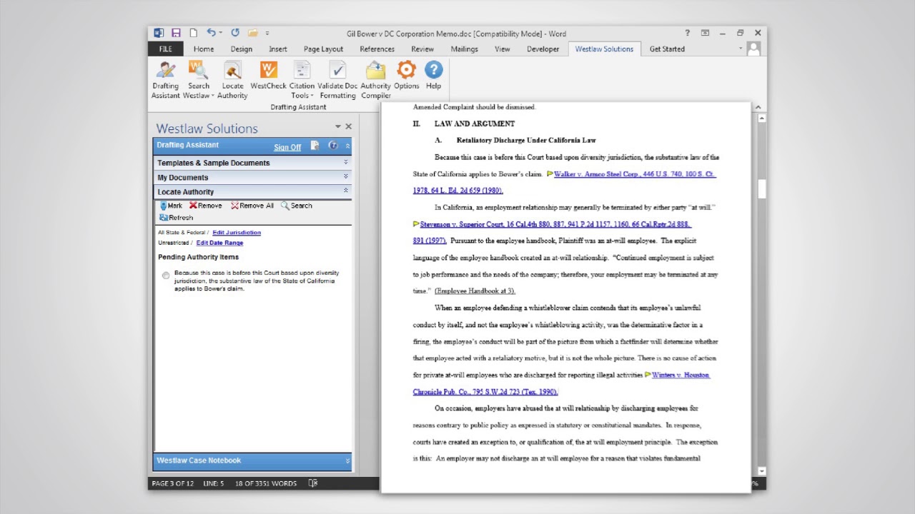 drafting assistant for litigation legal solutions westlaw doc and form builder