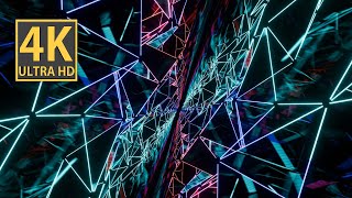 Abstract Background Video 4K Screensaver Tv Rainbow Network Tunnel Vj Loop Neon Calm Blender-Art