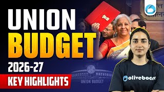 Union Budget 2026 - 27 | Key Highlights | RBI Grade B 2026