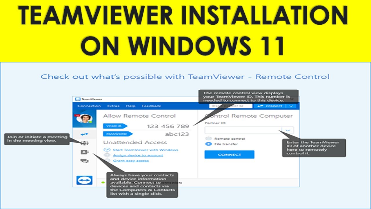 Teamviewer Installation On Windows 11 | How To Install Team Viewer Windows  11 | What Is Teamviewer - Youtube