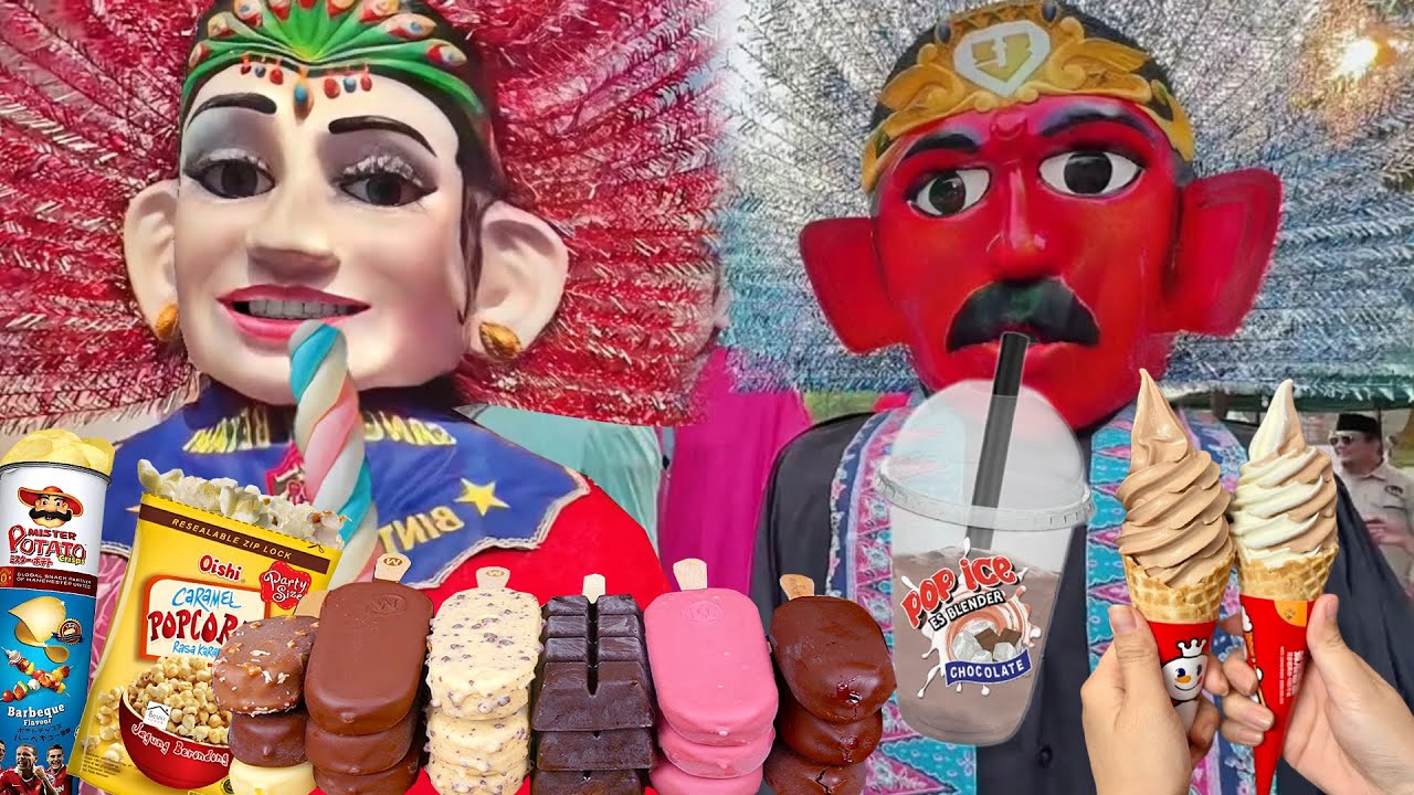 Ondel ondel Betawi Bikin Konten Mukbang makan es cream dan permen | ONDEL ONDEL BETAWI