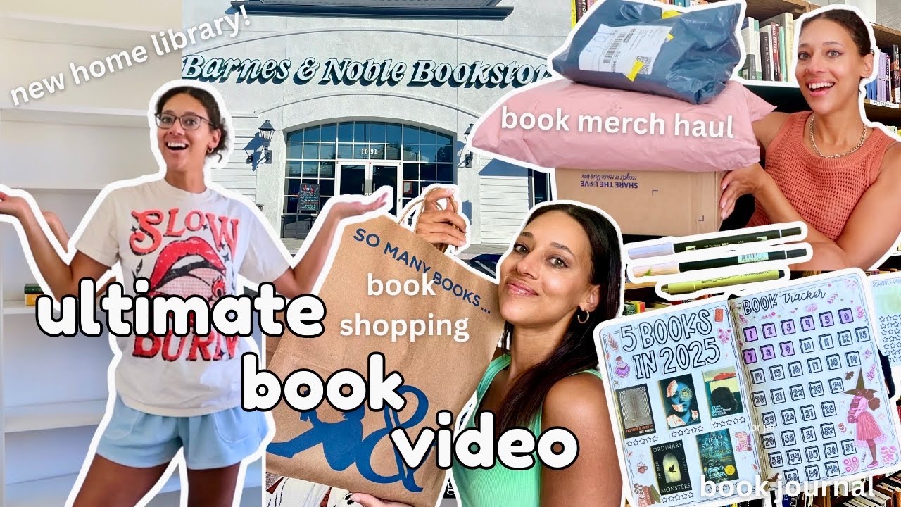 come book shopping, organizing my home library, bookish merch || ultimate book video