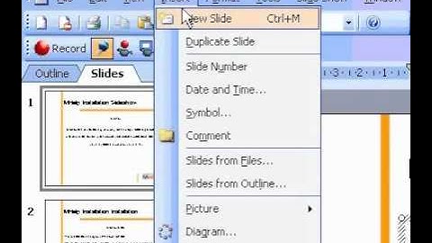 Microsoft Office PowerPoint 2003 Insert page numbers slide numbers, or date and time
