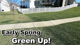 Spring Lawn Care Green Up | Early Spring Lawn Update! by The Lawn Guardian 3,907 views 3 years ago 3 minutes, 47 seconds