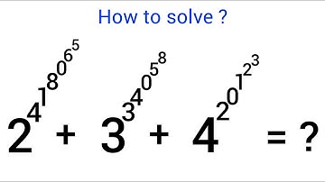 A Nice Exponents Problem