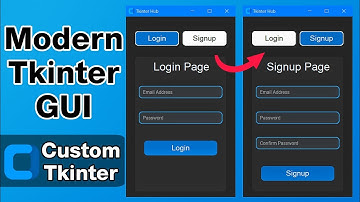 Modern Python GUI: Page Switching with CustomTkinter (Login & Sign-up UI)