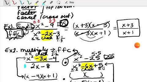 Algebra 2: Multiplying, Dividing & Simplifying Rational Expressions"algebra fractions" 7.3 big ideas