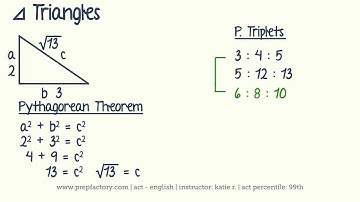 ACT Math -  Plane Geometry - Triangles (Part 2 of 2)