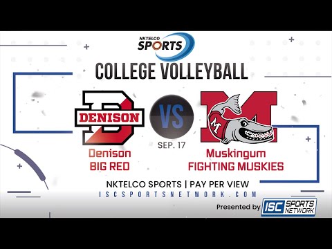 Denison vs Muskingum College Women's Volleyball 220917 - YouTube