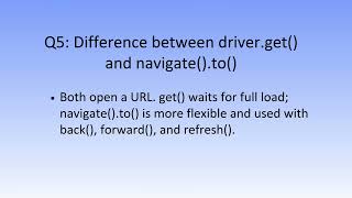 Selenium Interview Questions : Q5