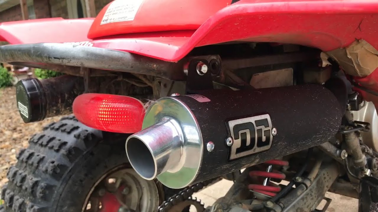 300ex Dg exhaust putting on and sound - YouTube