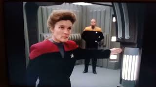 Captain Janeway interrogates Dr. Fauci about the DNA Tagging and Genetic Manipulation of her crew.