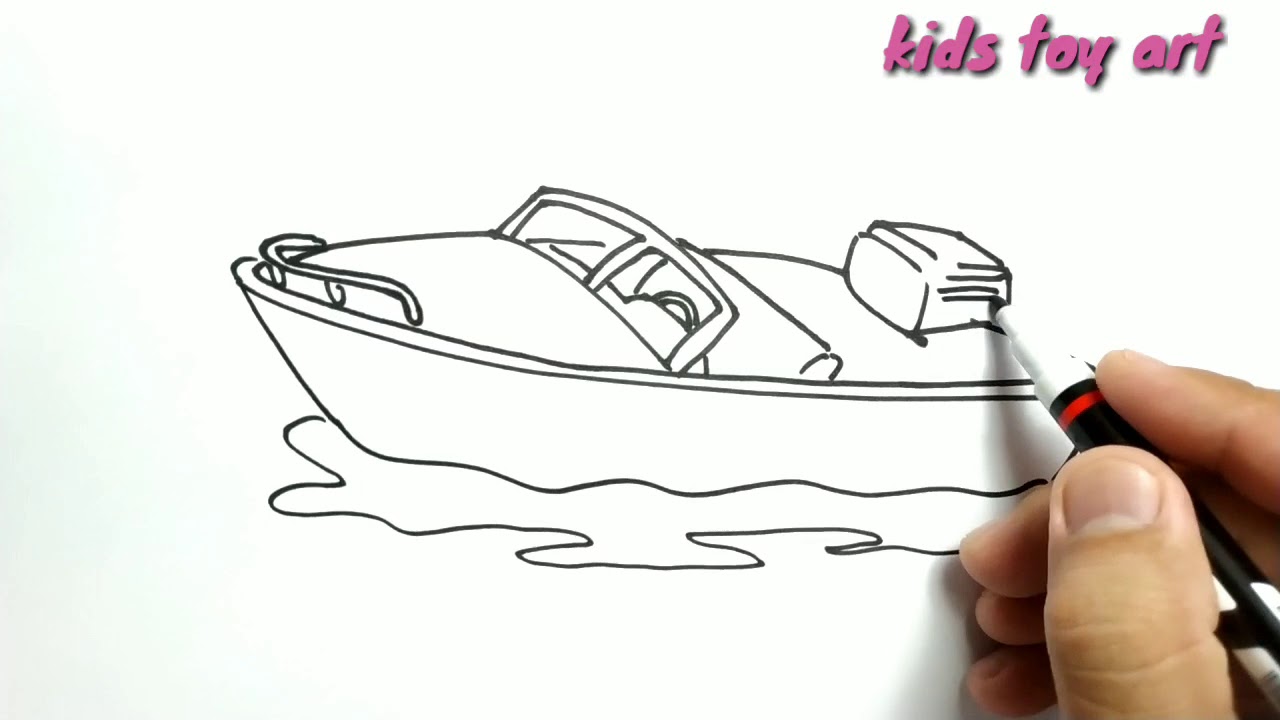 SpeedBoat Easy Drawing & Coloring. --------------------- #speedboat #boat # drawings #drawinglessons #coloringpa…