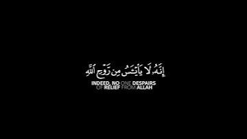 وَلَا تَيْأَسُوا مِن رَّوْحِ اللَّهِ » سورة يوسف » ياسر الدوسري
