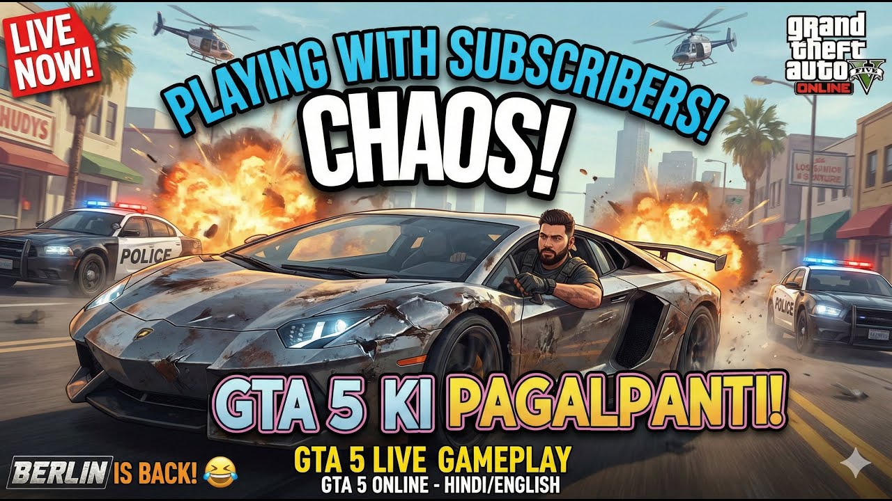 🔴 LIVE GTA 5 Online: Non-Stop Chaos with BERLIN! 🔥 Part 7.1 new