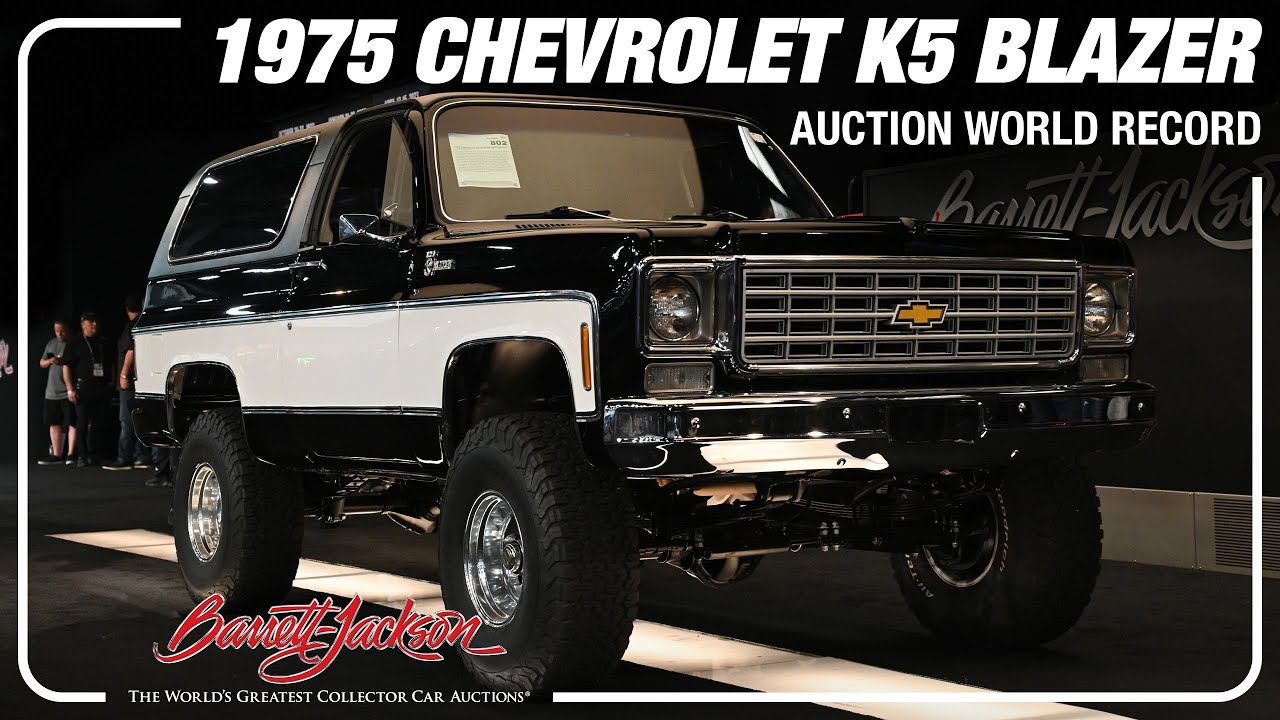 Auction World Record 1975 Chevrolet K5 Blazer Custom Suv Barrett