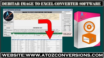 Debitor images to excel conversion software