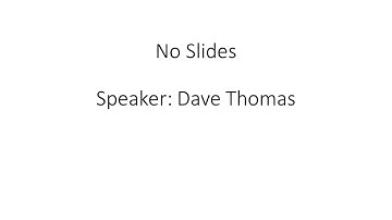 6- Thoughts on the Mineral Exploration Industry- Dave Thomas, 2017