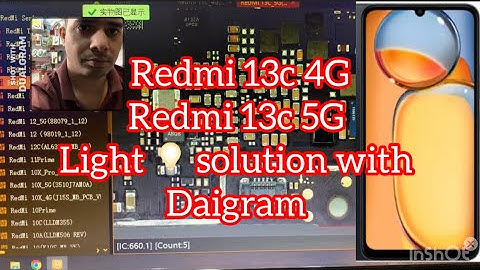 Redmi 13c Light 💡 solution || Redmi 13c 4G || Redmi 13 5G light Daigram #light #redmi13c