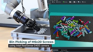 Bin Picking of M6x20 Screws using Intel RealSense D405 camera