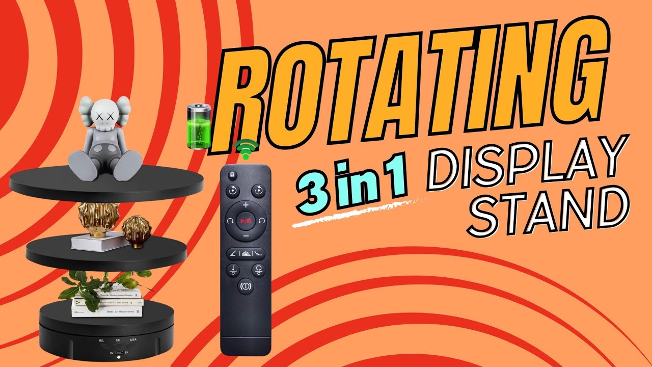 JAYEGT 3 in 1 Motorized Rotating Display Stand - YouTube