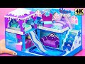 Build frozen castle with 2 bedroom  water slide and icy pool from cardboard  diy miniature house
