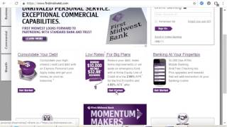 CREATE ACCOUNT IN First Midwest Bank