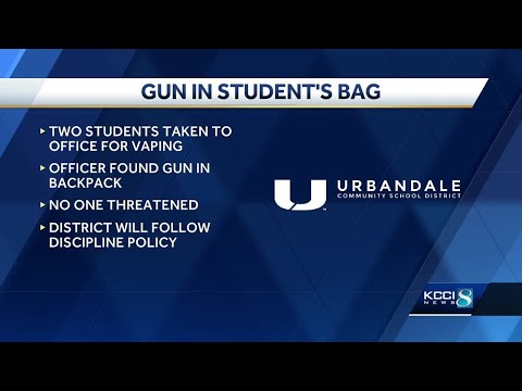 Handgun found in student's backpack at Urbandale High School