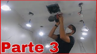 Increíble Remodelación del techo de un baño en Gypsum Board | Proceso de Enmasillado